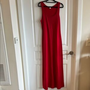 Old Navy Crimson Red Sleeveless Scoop Neck Maxi Dress - Size M